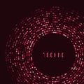 Red technology round for your logo template. Can