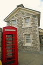 Red telephone booth Royalty Free Stock Photo