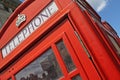 Red telephone booth in London