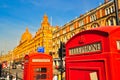 Red telephone booth in London Royalty Free Stock Photo