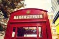 Red telephone booth, symbol of London Royalty Free Stock Photo