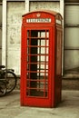 Red telephone booth symbol of London Royalty Free Stock Photo