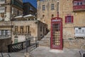 Red telephone booth in Valletta Malta Royalty Free Stock Photo