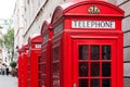 Red telephone booths Royalty Free Stock Photo