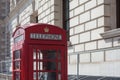 Red telephone box and Big Ben, London. Closeup Royalty Free Stock Photo