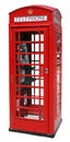 Red Telephone Booth Isolated Royalty Free Stock Photo