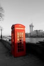 Red Telephone Box, London, United Kihgdom Royalty Free Stock Photo