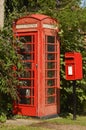 Red Telephone box, Shipley, Sussex, England Royalty Free Stock Photo