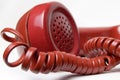 Red telephone receiver Royalty Free Stock Photo
