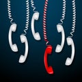 Red Telephone Receiver Royalty Free Stock Photo