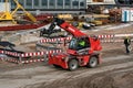 Red telescopic handler