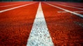 A red tennis court with crisp white lines