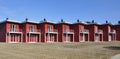 Red terraced house side-view Royalty Free Stock Photo