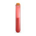 Red test tube mockup, realistic style Royalty Free Stock Photo