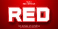 Red text, cartoon style editable text effect Royalty Free Stock Photo