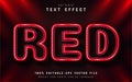 Red text effect neon style Royalty Free Stock Photo