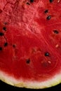 Red texture of fresh cut sweet watermelon Royalty Free Stock Photo