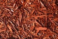 Red texture of wood chips Royalty Free Stock Photo