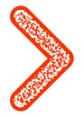Red Textured Chevron Arrow Illustration