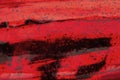 Red textured grunge glass closeup background