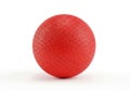 Red textured stress ball isolated on white background Royalty Free Stock Photo
