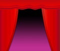 Red Theater courtains Royalty Free Stock Photo