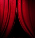 Red theater curtain Royalty Free Stock Photo