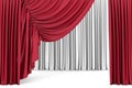 Red theater curtain, background Royalty Free Stock Photo