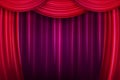 Red theater curtain Royalty Free Stock Photo
