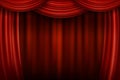 Red theater curtain Royalty Free Stock Photo