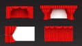 Red theater stage curtains set Royalty Free Stock Photo