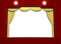 Theater stage with gold curtains Royalty Free Stock Photo