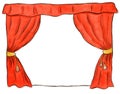 Red theatre curtain