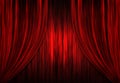 Red theatre / theater curtains Royalty Free Stock Photo