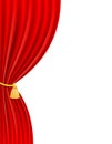 Red theatrical curtain vector illustration Royalty Free Stock Photo