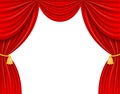 Red theatrical curtain vector illustration Royalty Free Stock Photo