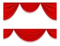 Red theatrical curtain vector illustration Royalty Free Stock Photo