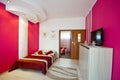 Red theme bedroom Royalty Free Stock Photo