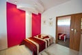 Red theme bedroom Royalty Free Stock Photo