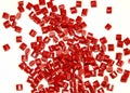 Red thermoplastic resin Royalty Free Stock Photo