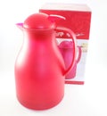 Red Thermos and box as a present Royalty Free Stock Photo