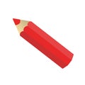 REd thick pencil isolated on white background Royalty Free Stock Photo