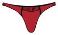 Red thong, illustration, vector Royalty Free Stock Photo