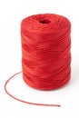 Red thread clew isolated on white Royalty Free Stock Photo