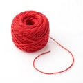 Red thread clew isolated on white Royalty Free Stock Photo