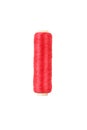 Red thread spool isolated on white background. Royalty Free Stock Photo