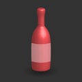 Wine bottle template