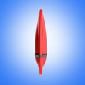 Red throw buoy 3d render on blue background