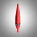 Red throw buoy 3d render on grey background