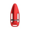 Red throw buoy 3d render on white background